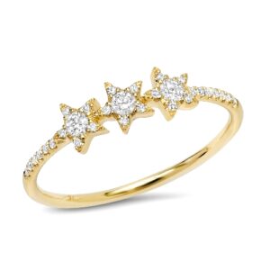 Triple Star Diamond Ring