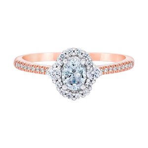 Love Story Two Tone Oval Diamond Engagement Ring | Harry Ritchie's