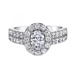 Love Story Oval Diamond Engagement Ring
