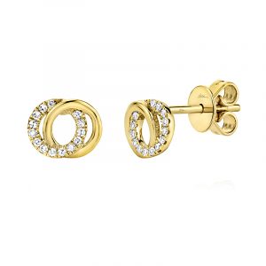 These earrings feature two circles locked together in a stunning representation of connection and unity