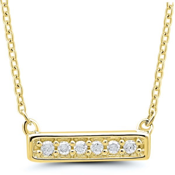 Bar necklace clad in diamonds for extra sparkle