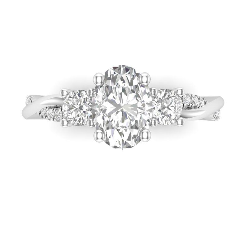 Love Story Oval Diamond Promise Engagement Ring | Harry Ritchie's