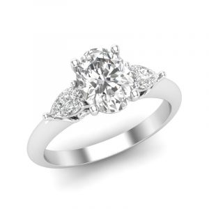 Love Story Oval Diamond Promise Engagement Ring