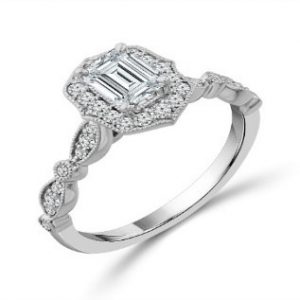 White Gold Love Story Diamond Promise Ring