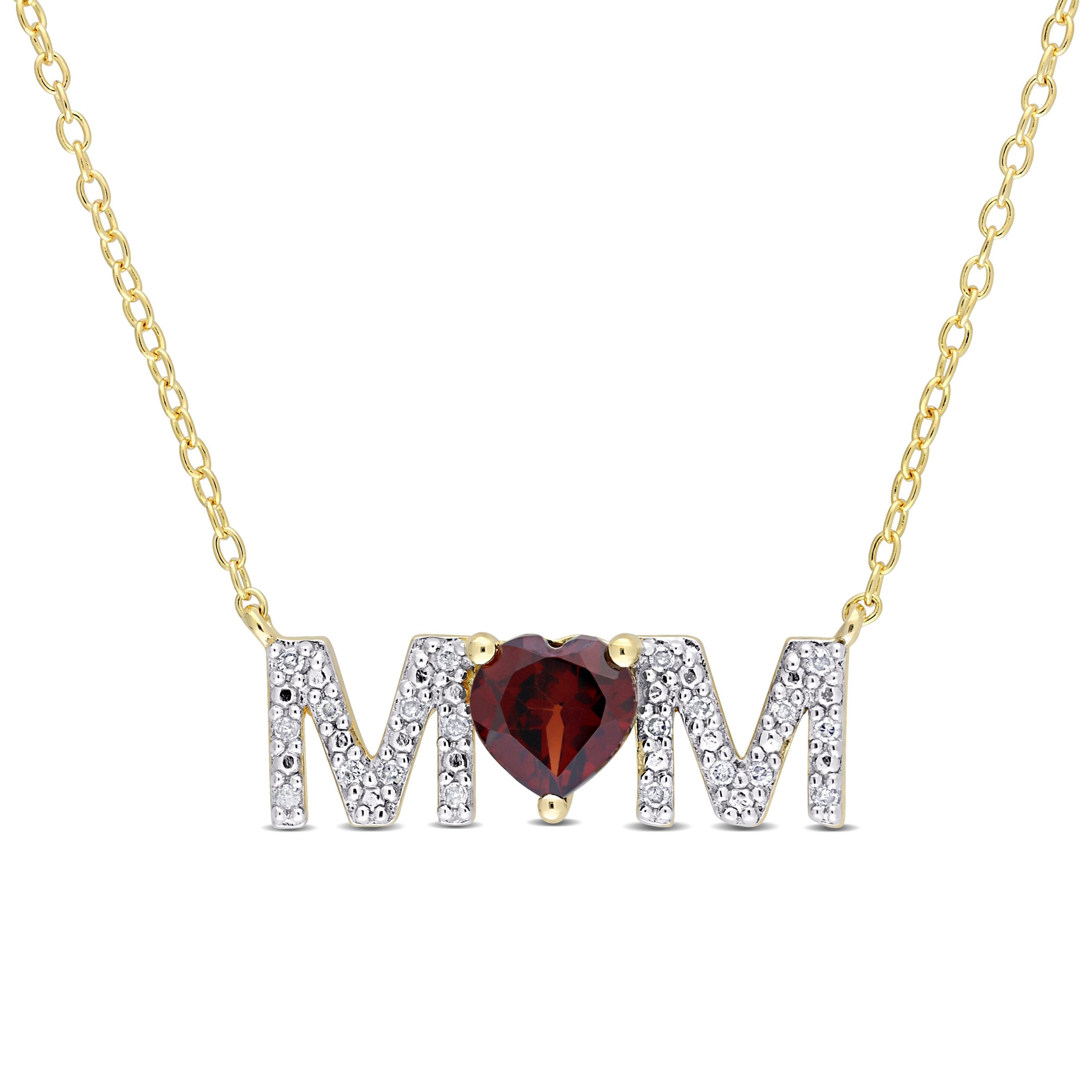 Diamond Hebrew Mom Necklace | 14k Gold | EF Collection — EF Collection®