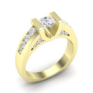 Love Story Floating Diamond Engagement Ring