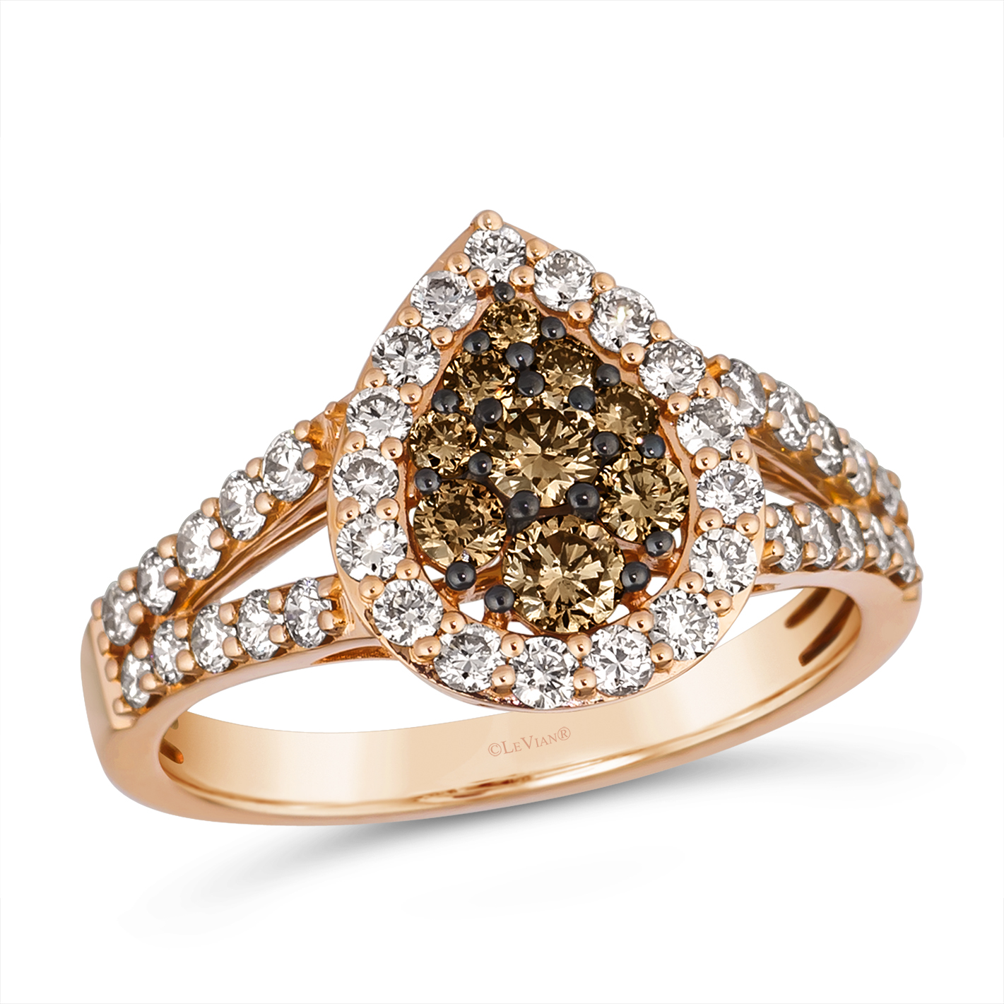 Le Vian® Chocolate Pear Cluster Diamond Ring | Harry Ritchie's
