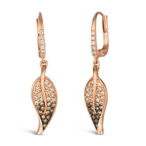 Le Vian® Chocolate Ombre Diamond Leaf Earrings