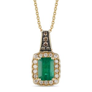 Le Vian® Emerald & Creme Brulee Diamond Pendant